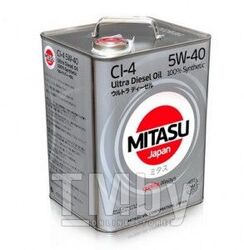 Моторное масло синтетическое MITASU 5W40 6L ULTRA DIESEL CI-4 API CI-4 CH-4 СG-4 CFACEA А3 B3 B4 E3 E5 MJ2126