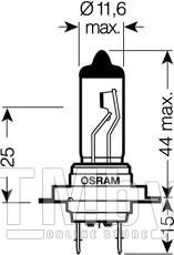 Лампа галогенная Для грузовых автомобилей блистер 1шт 24V 70W H7 ORIGINAL LINE OSRAM 64215-01B