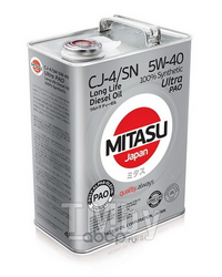 Моторное масло MITASU 5W40 4L ULTRA DIESEL CJ-4 SM (PAO) (API CJ-4, CI-4(Plus) SM ACEA E7 E9-08) MJ-211-4