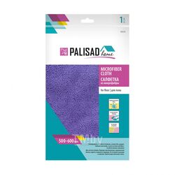 Салфетка из микрофибры для пола 500x600 мм, фиолетовая, Home Palisad 923315