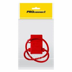 Держатель предохранителя, тип вилочный, красный, пакет БОПП PROconnect 16-0421-4-9