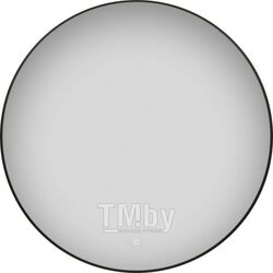 Круглое зеркало с фоновой LED-подсветкой Wellsee 7 Rays Spectrum 172200160 (D = 85 см, черный контур, сенсорная кнопка)
