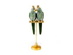 Статуэтка полистоун "два зелёных попугая" 12x10x26 см Belbohemia 29900667