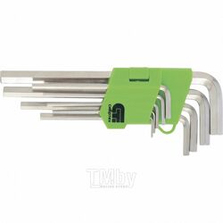 Набор ключей имбусовых Tamper-Torx, 9 шт: TTT10-T50, 45x, закаленные, удлиненные, никель. Сибртех 12322