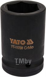 Головка торцевая ударная 1" 6гр. 36мм L80мм CrMo Yato YT-11738