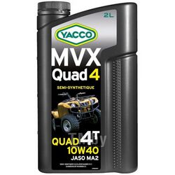 Масло моторное полусинтетическое 2 л - API SL , JASO MA2 YACCO 10W40 MVX QUAD/2