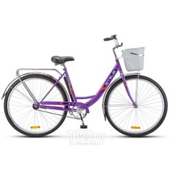 Велосипед Stels Navigator 345 28 Z010 фиолетовый (рама 20) + корзина