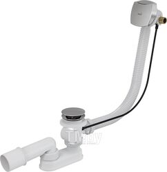 Сифон для ванны с напуском воды через перелив, металл - металл, Alcaplast