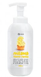 Мыло жидкое 500мл - увлажняющее мыло-пенка Milana лимонный десерт, флакон с дозатором GRASS 125332