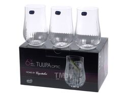 Набор стаканов стеклянных "Tulipa optic" 6 шт. 450 мл Crystalex
