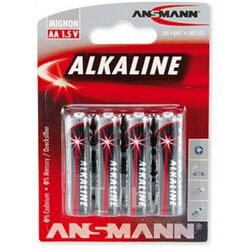 Батарейка Alkaline-red-1.5V-AA-BL4 блистер (LR06) ANSMANN 5015563