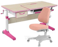 Парта+стул Anatomica Uniqa Lite Armata (клен/розовый/светло-розовый)