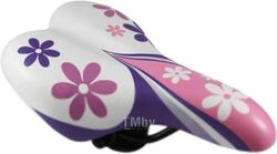 Сиденье для велосипеда DDK Flower / 1217A (белый/розовый)