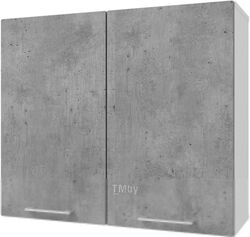 Шкаф навесной для кухни Горизонт Мебель Оптима 80 (бетон грей)