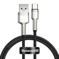 Кабель Baseus Cafule Series Metal Data Cable USB to Type-C 66W 1m Black (CAKF000101)