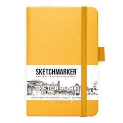 Скетчбук 9*14 см, 140 г/м2, 80 л., желтый Sketchmarker 2314401SM