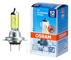 Лампа OSRAM Allseason 1шт. (H7) 12V 55W PX26d +30% света, цвет. темп. 3000К 64210ALL