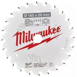 Пильный диск для циркулярной пилы по дереву MILWAUKEE 165x20x1.6x24 4932471931