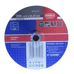 Диск зачистной изогнутый по металлу 230х6,0х22,23 мм Modeco MN-68-925