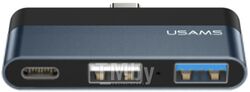 USB-хаб Usams Type-C Mini USB / US-SJ490 (темно-серый)