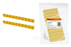 Маркер наборный - символ "4" желтый 6 мм2 (100 шт.) TDM SQ0534-0050
