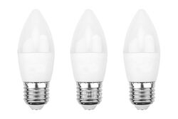 Лампа светодиодная REXANT Свеча CN 7.5 Вт E27 713 Лм 2700 K теплый свет (3 шт.)