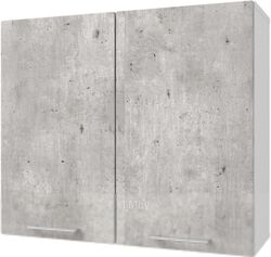 Шкаф навесной для кухни Горизонт Мебель Оптима 80 (бетон лайт)