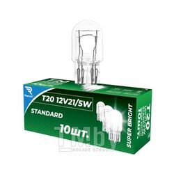 Лампа накаливания Т20 21/5W 12V W21/5W Standart REKZIT REK-90321