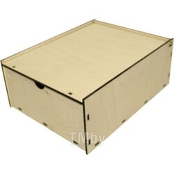 Коробка подарочная КВ2 22,5*19,5*10 см, дерев., св-коричневый Logoton КВ2