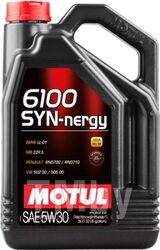 Моторное масло MOTUL 5W30 (5L) 6100 SYN-NERGY ACEA A3 B4, API Performances SL CF BMW LL-01 107972