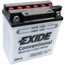 Аккумуляторная батарея EXIDE EB9-B рус 9Ah 100A 135/75/139 moto EB9-B