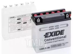 Аккумулятор Conventional 12V 5,5Ah 60A 135x60x130 mm EXIDE 12N5,5-3B
