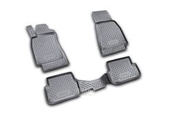 Комплект резиновых автомобильных ковриков в салон AUDI A-6 III (С6), 2006-2011, 4 шт. (полиуретан) ELEMENT NLC0408210