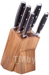 Набор ножей LARA 6 предм.: подставка, 5 ножей, двухслойная сталь LR05-57
