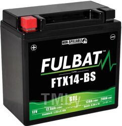 Аккумулятор GEL FTX14-BS (150x87x145) 12Ач +/- (husqvarna) FULBAT 550923