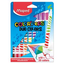 Фломастеры "Duo Color Peps" 10 шт., двусторонние Maped 847010