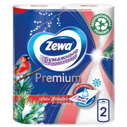 Полотенца бумажные Premium, 2 рул, 2 слоя, декор Zewa 144122