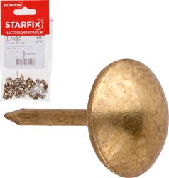 Гвозди декоративные Сфера 9.5 мм 1.3х16 мм золото (50 шт в зип-локе) STARFIX SMZ1-88142-50