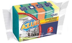 Губка кухонная для мытья посуды Azur Maxi 95*65*25 мм, 5шт/уп York 30170