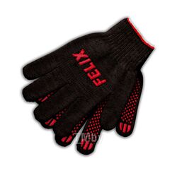 Перчатки FELIX хлопковые с пвх-покрытием (черные) 411040152