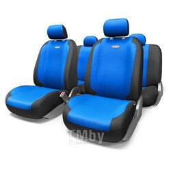 Чехлы для сиденья AUTOPROFI Generation карман, 3 молнии, чёрн./синий, разм.М GEN-1105 BK/BL (M)
