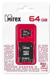 Карта памяти Mirex microSDXC 64GB UHS-I, Class 10, adapter 13613-AD10SD64