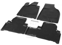 Комплект автомобильных ковриков Lexus RX 2012-2015 , полиуретан, низкий борт, 5 предметов, крепеж для передних ковров RIVAL 13201001