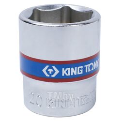 Головка торцевая стандартная шестигранная KING TONY 3/8", 20 мм 333520M