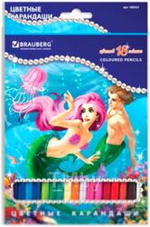 Набор цветных карандашей Brauberg Морские легенды / 180553 (18цв)