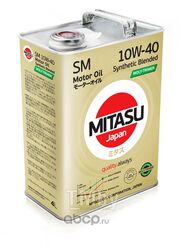 Моторное масло MITASU 10W40 4L MOLY-TRiMER SM (GAS) (API SM Synthetic Blended для бенз газ ДВС) MJ-M22-4