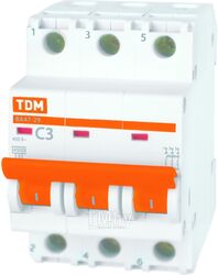 Автоматический выключатель ВА47-29 3Р 1А 4,5кА х-ка С TDM SQ0206-0100