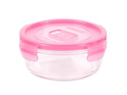 Контейнер стеклянный "Purebox Active pink" 920 мл с пластмассовой крышкой (арт. P4597, код 155484)