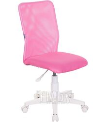 Кресло детское Бюрократ KD-9 розовый TW-06A TW-13А сетка/ткань крестов. пластик пластик белый