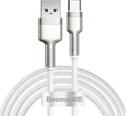 Кабель Baseus Cafule Series Metal Data Cable USB to Type-C 66W 2m White (CAKF000202)